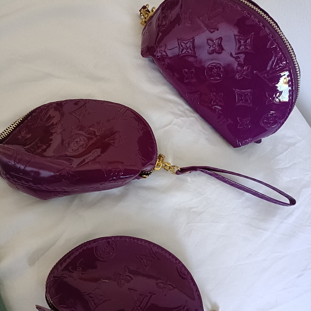 Louis Vuitton Purple Clutch coin purse set - Picture 2 of 3
